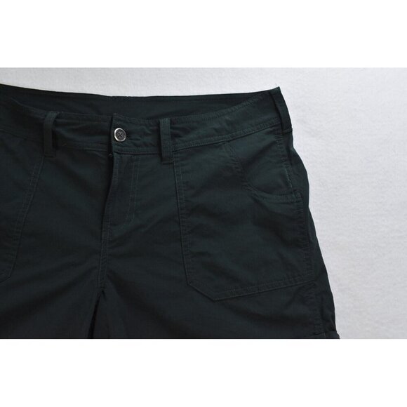 The North Face Mapleton Women's Shorts Size 12 Dark Green Nylon Stretch Cuffed - Picture 5 of 14
